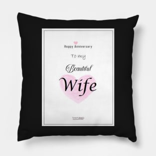 Valentine day/Heart wife card/Love/Anniversary/for wife rose bouquet Pillow