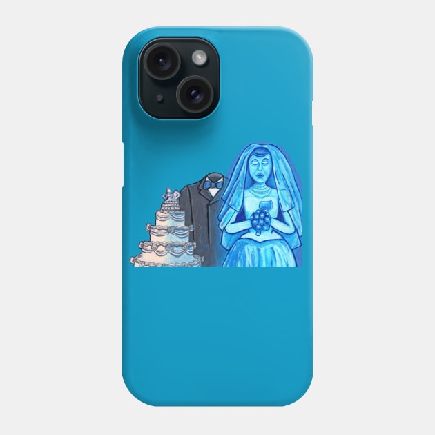 Black Widow Bride- Haunted Mansion Phone Case by tesiamarieart