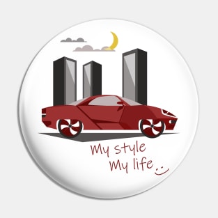 Red sports car Pin