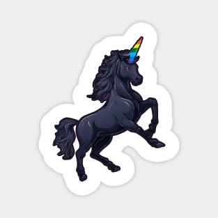 unicorn with a rainbow horn Magnet