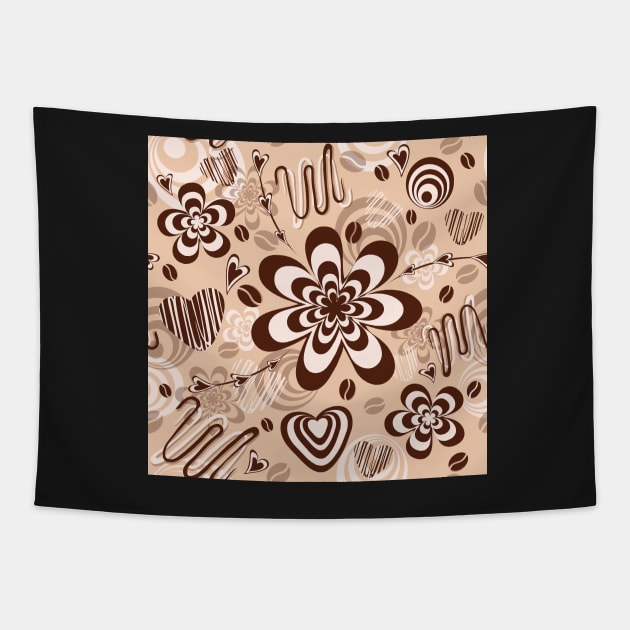 Chocolate cream and coffee Tapestry by olgart