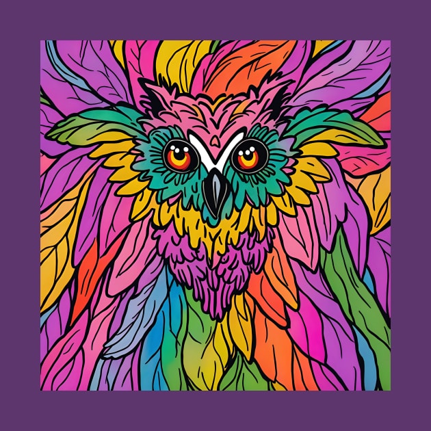 Psychedelic Owl by Whole Lotta Pixels