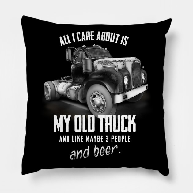 Classic Mack Truck Pillow by hardtbonez