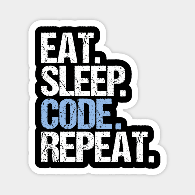 Eat Sleep Code Repeat Magnet by hoopoe