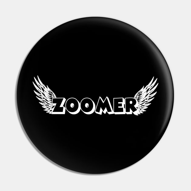 Zoomer Z-Gen Quarantine Education Angel Wings Pin by Bezra