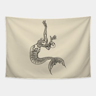 Mermaid Skeleton Tapestry