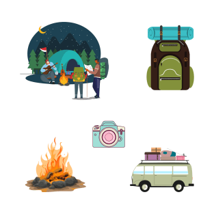 Camping sticker pack T-Shirt