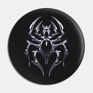 Spider chrome collecction graphic Pin