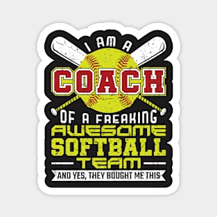 Softball Coach Gift Shirt Magnet