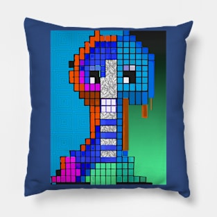 Digital creature pixelart Pillow