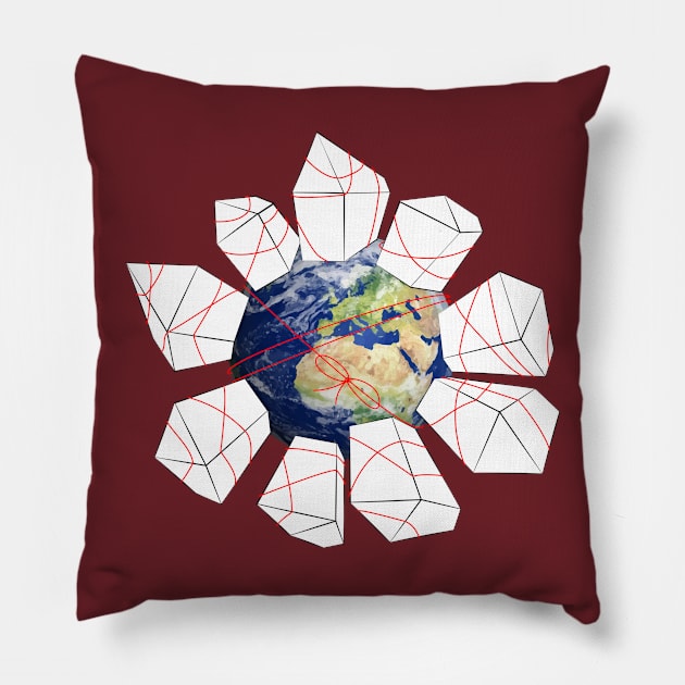 Wrapped to a Warped World Pillow by PrintablesPassions