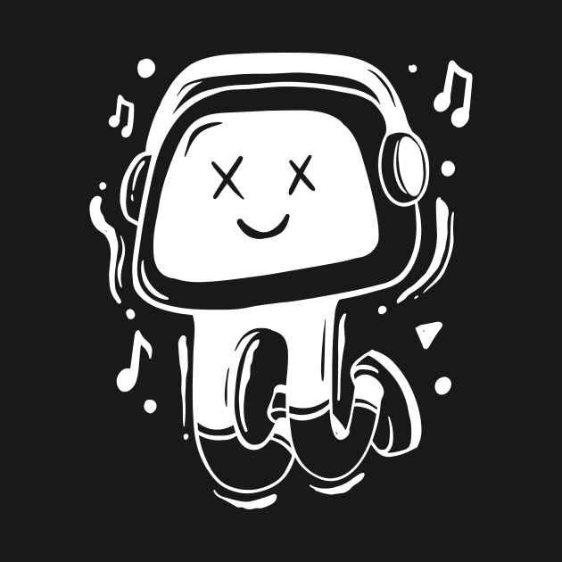 Musical Robot Funny T-shirt by Magniftee