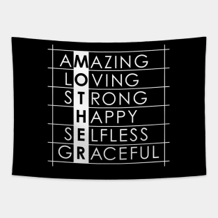 amazing loving strong happy selfless graceful mothers day Tapestry