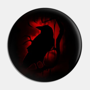 Blood Moon Raven's Night Pin