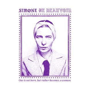 Simone de Beauvoir // Retro Style Design T-Shirt