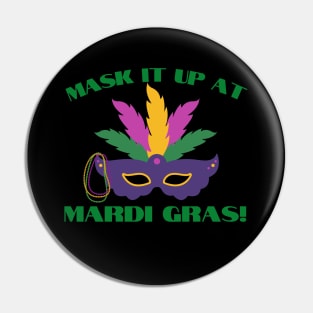 Mask It Up at Mardi Gras 2021 Carnival Pin