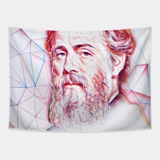 Herman Melville Portrait | Herman Melville line art Tapestry