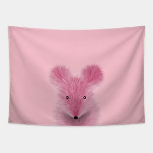 furry pink mouse no background Tapestry