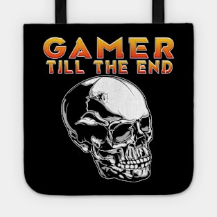 Gamer Till The End Full Skull Orange Tote