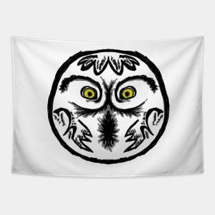 Snowy Owl Head Tapestry