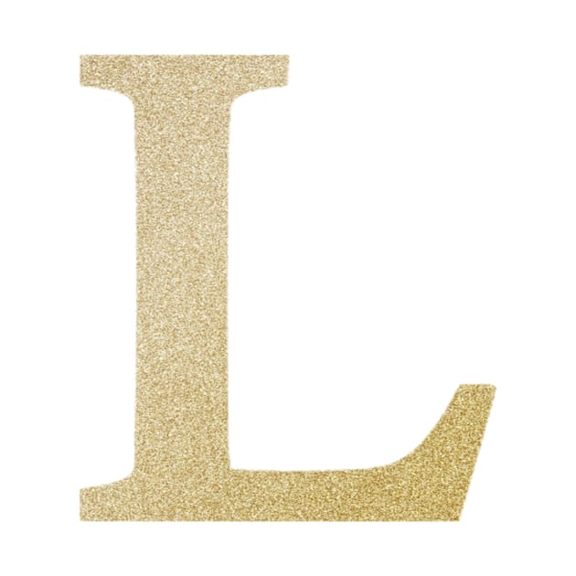 The Letter L Gold Metallic Design by Claireandrewss