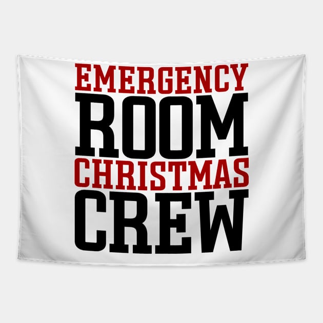 Emergency Room Christmas Crew Tapestry by colorsplash