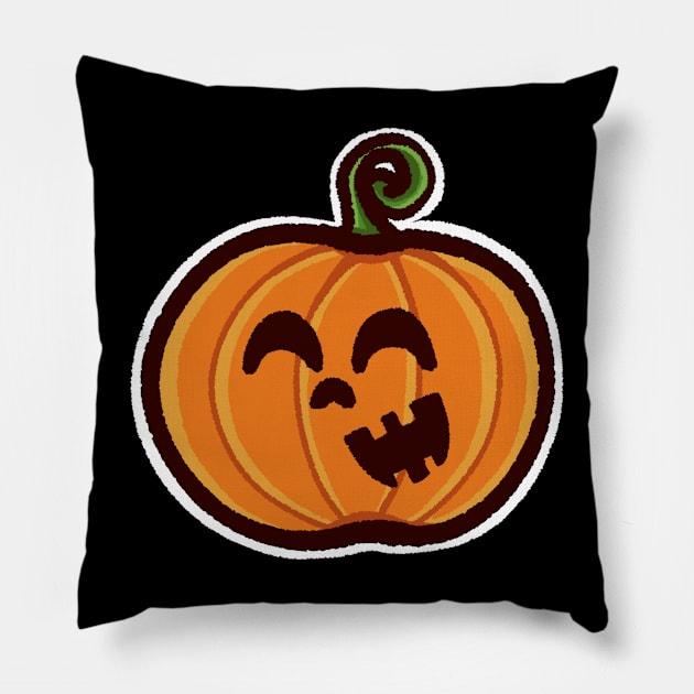 Happy Pumpkin Pillow by Soy Milk Boy