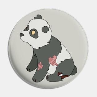 Zombie Panda Bear Cartoon // Funny Halloween Zombie Pin