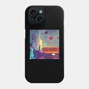 Surreal liminal living room Phone Case