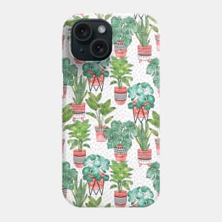 Terra cotta Pots Watercolor House Plants Phone Case