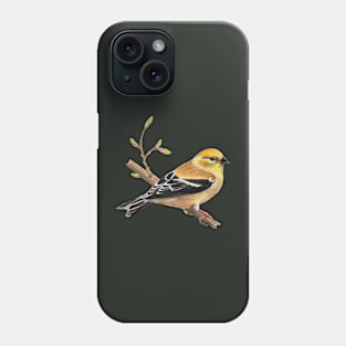 American Goldfinch painting (female) Phone Case