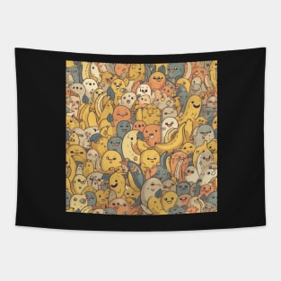 Funny Cartoon Banana Tapestry