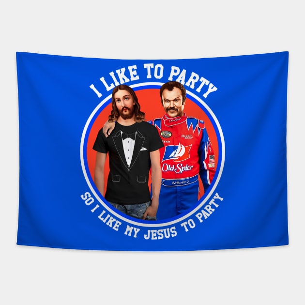 I Like To Picture Jesus In a Tuxedo T-Shirt Tapestry by darklordpug