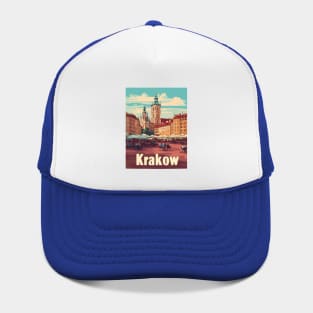 People enjoy their time at outdoor tables in Krakows market square, surrounded by elegant historic architecture on a sunny day. The lively Hat