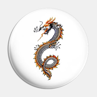 Discover Stunning Black & Red Chinese Dragon Design Pin