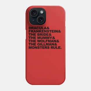 Classic Horror Monsters Phone Case