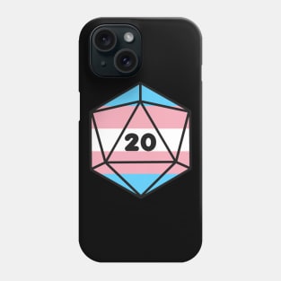 D20 - Transexual Pride Dice Phone Case