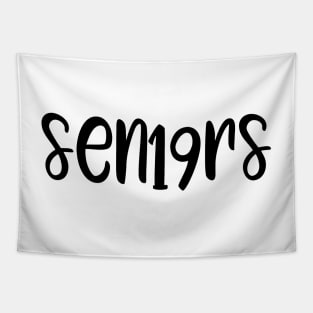 Seniors 19 Cursive Tapestry