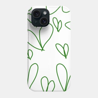 green line white background design Phone Case