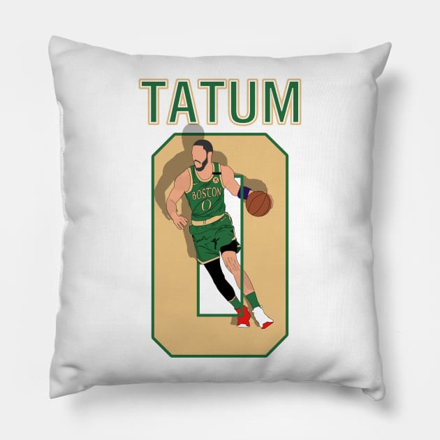 Jayson Tatum Pillow by FootballBum