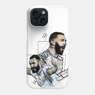 Karim Benzema on Sketch Art Phone Case