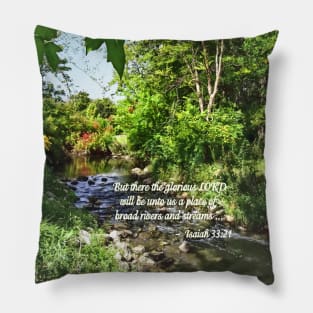 Inspirational - Isaiah 33 21 Pillow