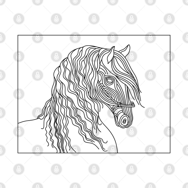 Horse line art illustration, Equine design, Equestrian minimalist art, Horse lovers gifts, Horse show mom. by PAULsPRINT