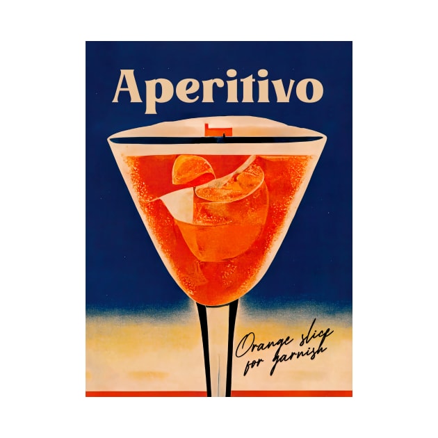 Retro Aperitivo Poster Aperitivo Homebar, Kitchen Bar Prints, Vintage Drinks, Recipe, Wall Art by BetterManufaktur