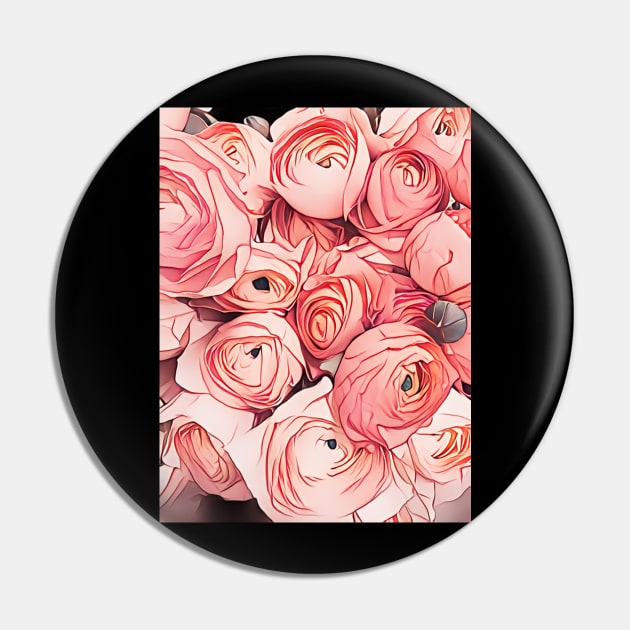 Pink Blooming Flowers Pin by Art Enthusiast
