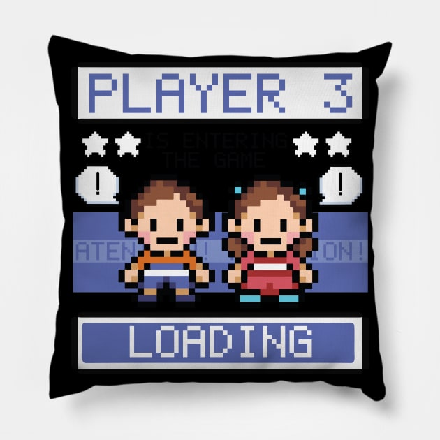 Pixel art game characters Pillow by DaSy23