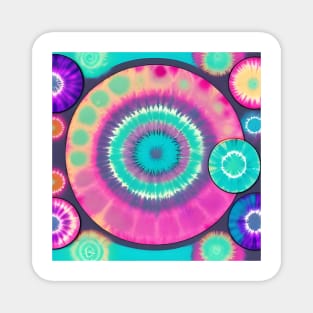 AI generated Tie Dye art Magnet