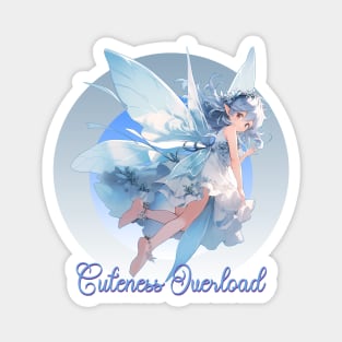 Cuteness Overload Blue Hair Fairy Girl Magnet