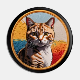 Australian Mist Cat Embroidered Patch Pin