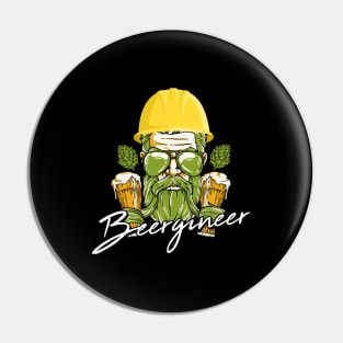 Gift for Beer Brewer Beergineer Craft Beer Hops Homebrewing Pin